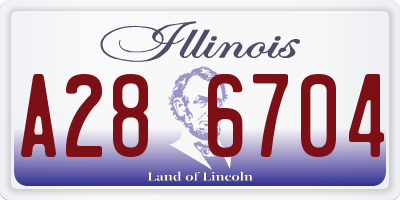 IL license plate A286704