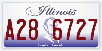 IL license plate A286727
