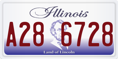 IL license plate A286728