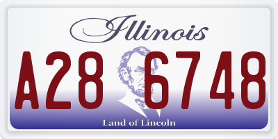 IL license plate A286748