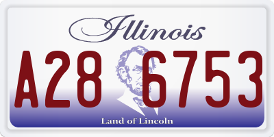 IL license plate A286753