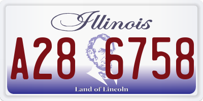 IL license plate A286758