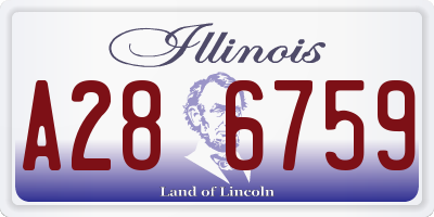 IL license plate A286759