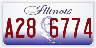 IL license plate A286774