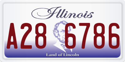 IL license plate A286786
