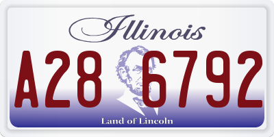 IL license plate A286792