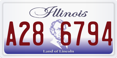 IL license plate A286794