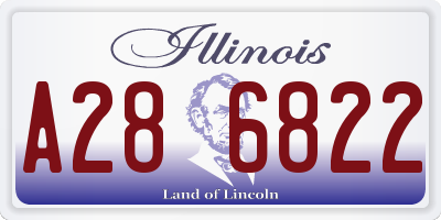 IL license plate A286822