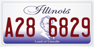 IL license plate A286829