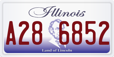 IL license plate A286852