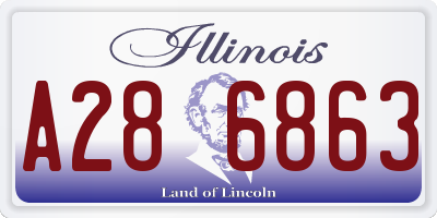 IL license plate A286863