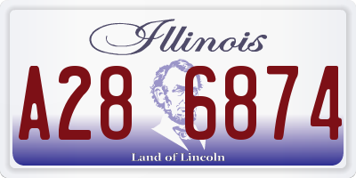IL license plate A286874