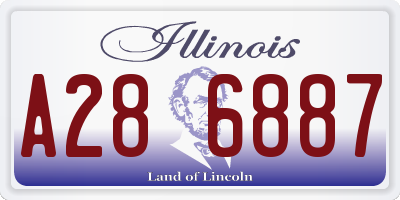 IL license plate A286887