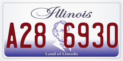 IL license plate A286930