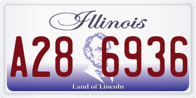 IL license plate A286936