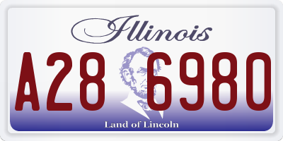 IL license plate A286980
