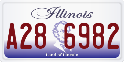 IL license plate A286982
