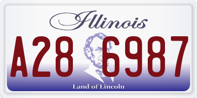 IL license plate A286987