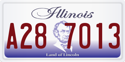 IL license plate A287013