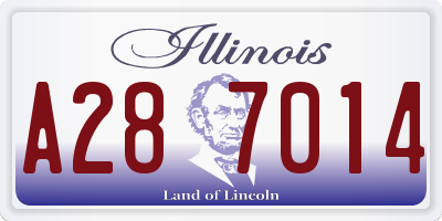 IL license plate A287014