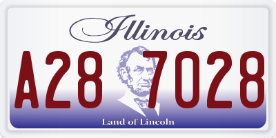 IL license plate A287028