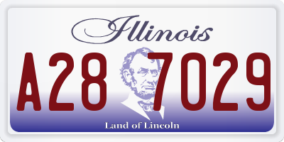 IL license plate A287029