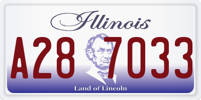 IL license plate A287033