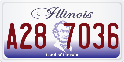 IL license plate A287036