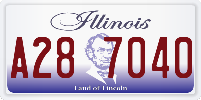 IL license plate A287040
