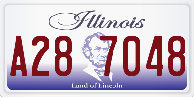 IL license plate A287048