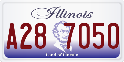 IL license plate A287050