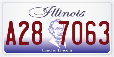 IL license plate A287063