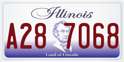 IL license plate A287068