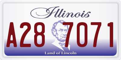 IL license plate A287071