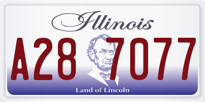 IL license plate A287077