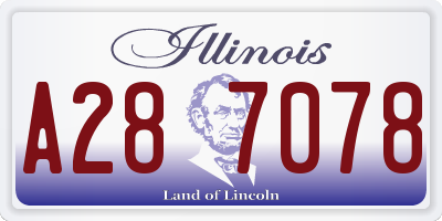 IL license plate A287078