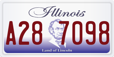 IL license plate A287098