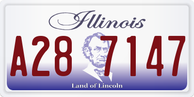 IL license plate A287147