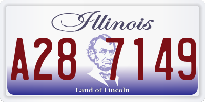 IL license plate A287149