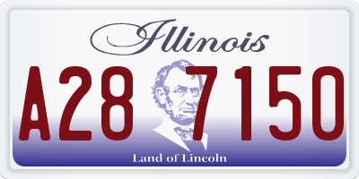 IL license plate A287150