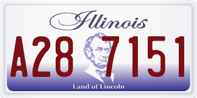 IL license plate A287151