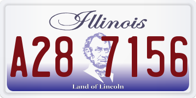 IL license plate A287156
