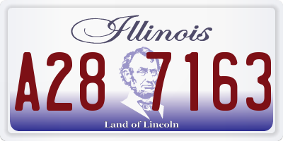 IL license plate A287163