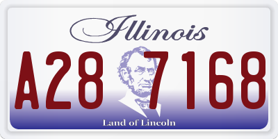 IL license plate A287168