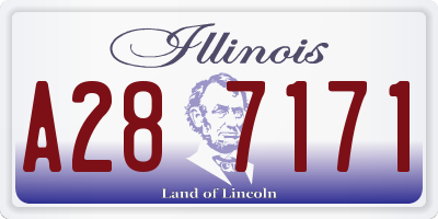 IL license plate A287171