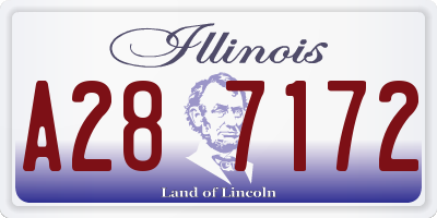 IL license plate A287172