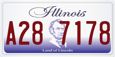 IL license plate A287178