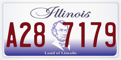 IL license plate A287179