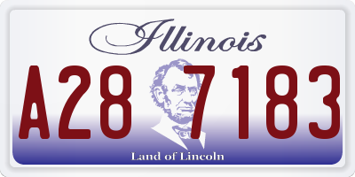 IL license plate A287183
