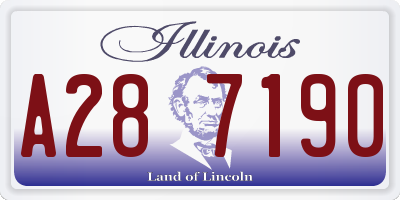 IL license plate A287190